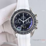 AAA Swiss Grade Omega Moonwatch Speedmaster Chronograph White Rubber Strap